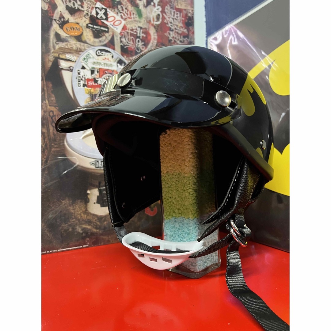 ショーティー ハーフヘルメット L 黒 ハーレー アメリカン ポリヘル BUCO 自動車/バイクのバイク(ヘルメット/シールド)の商品写真