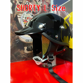 ショーティー ハーフヘルメット L 黒 ハーレー アメリカン ポリヘル BUCO(ヘルメット/シールド)