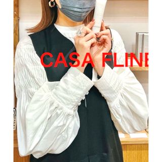 CASA FLINE - CASA FLINE スリーブタックブラウス　美品　カーサフライン　イエナ