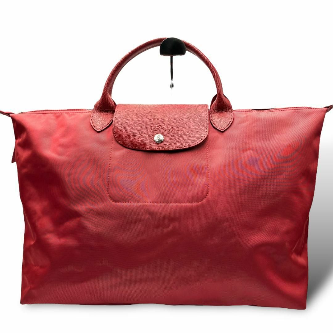 LONGCHAMP(ロンシャン)のLONG CHAMP ロンシャン　トートバッグ　レッド　ナイロン　A285 レディースのバッグ(トートバッグ)の商品写真