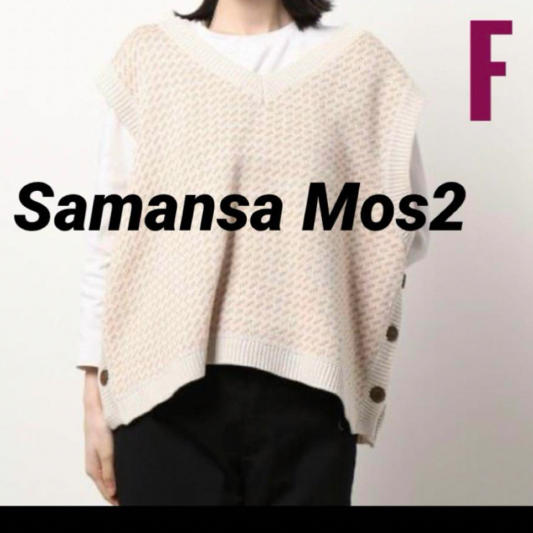 SM2(サマンサモスモス)の美品　Samansa Mos2 サマンサモスモス　ジャガード前後着ニットベストF レディースのトップス(ベスト/ジレ)の商品写真
