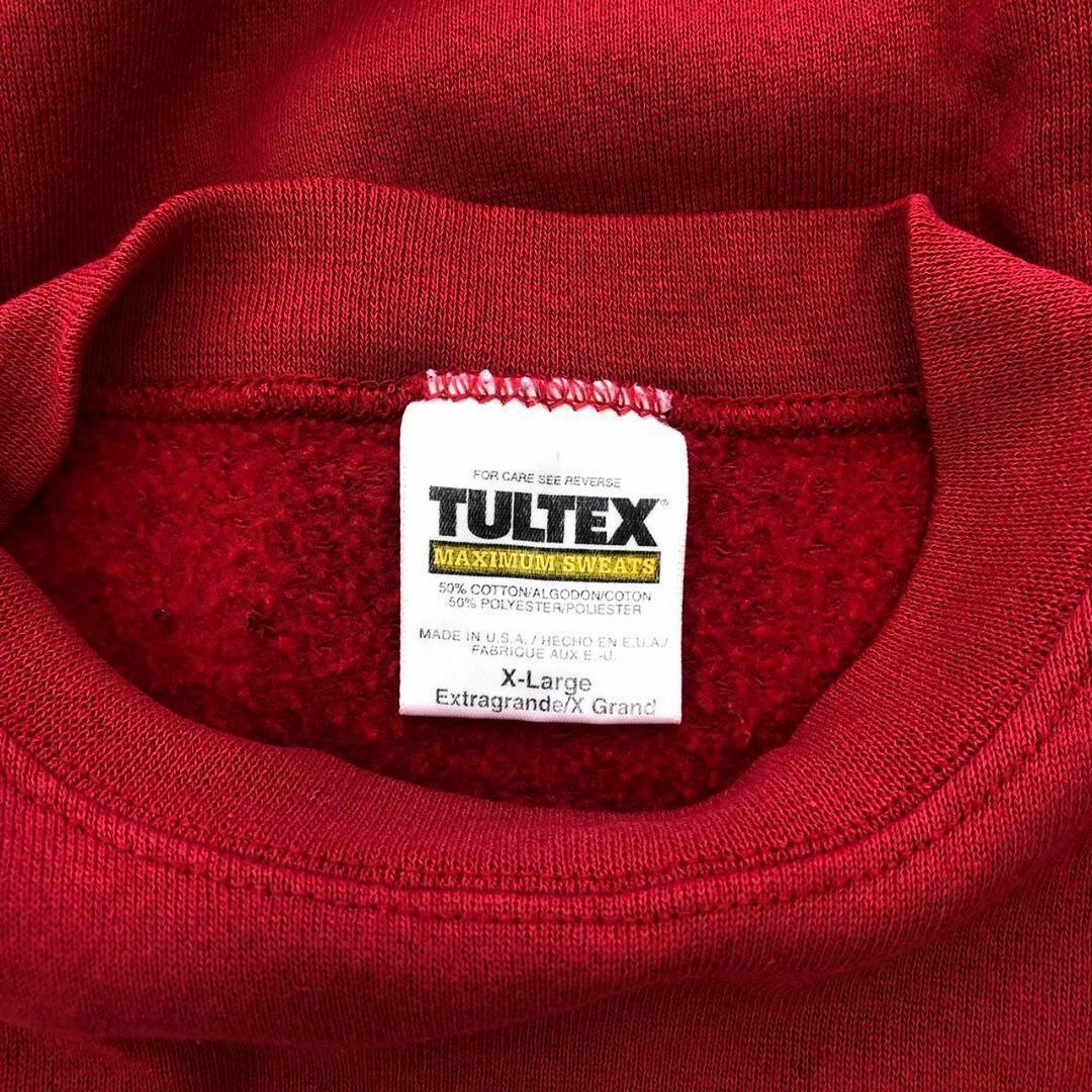【k6645】USA製古着タルテックス90s当時物スウェットトレーナートップス赤 メンズのトップス(スウェット)の商品写真
