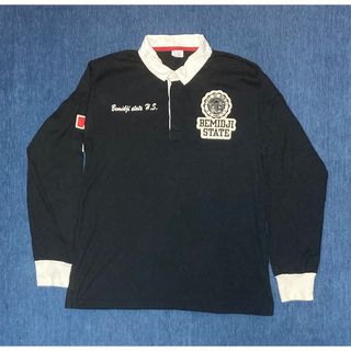 Champion - Champion ラガーシャツ ポロシャツ ブラック ホワイト XLサイズ