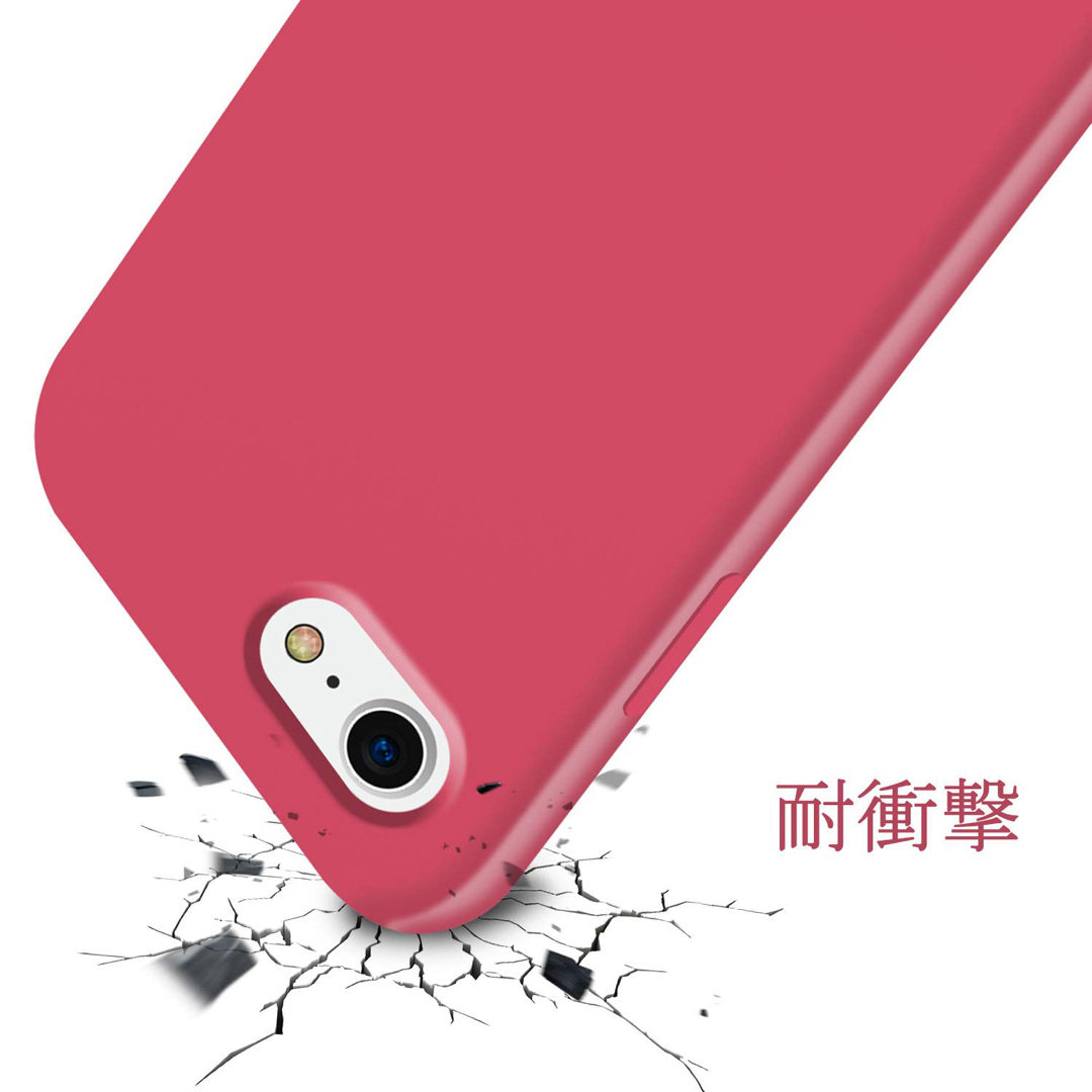 超軽量 スマホケース iPhone SE 7 8 ピンク ソフトケース シリコン スマホ/家電/カメラのスマホアクセサリー(iPhoneケース)の商品写真