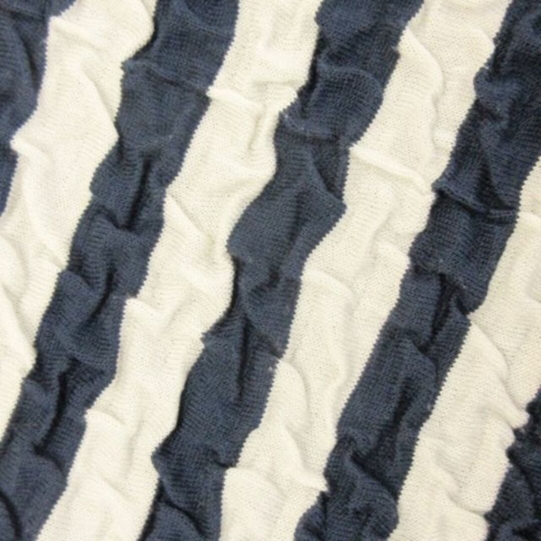 M'S GRACY(エムズグレイシー)のエムズグレイシー Tシャツ カットソー 半袖 ボーダー 切替 ネイビー 40 レディースのトップス(カットソー(半袖/袖なし))の商品写真