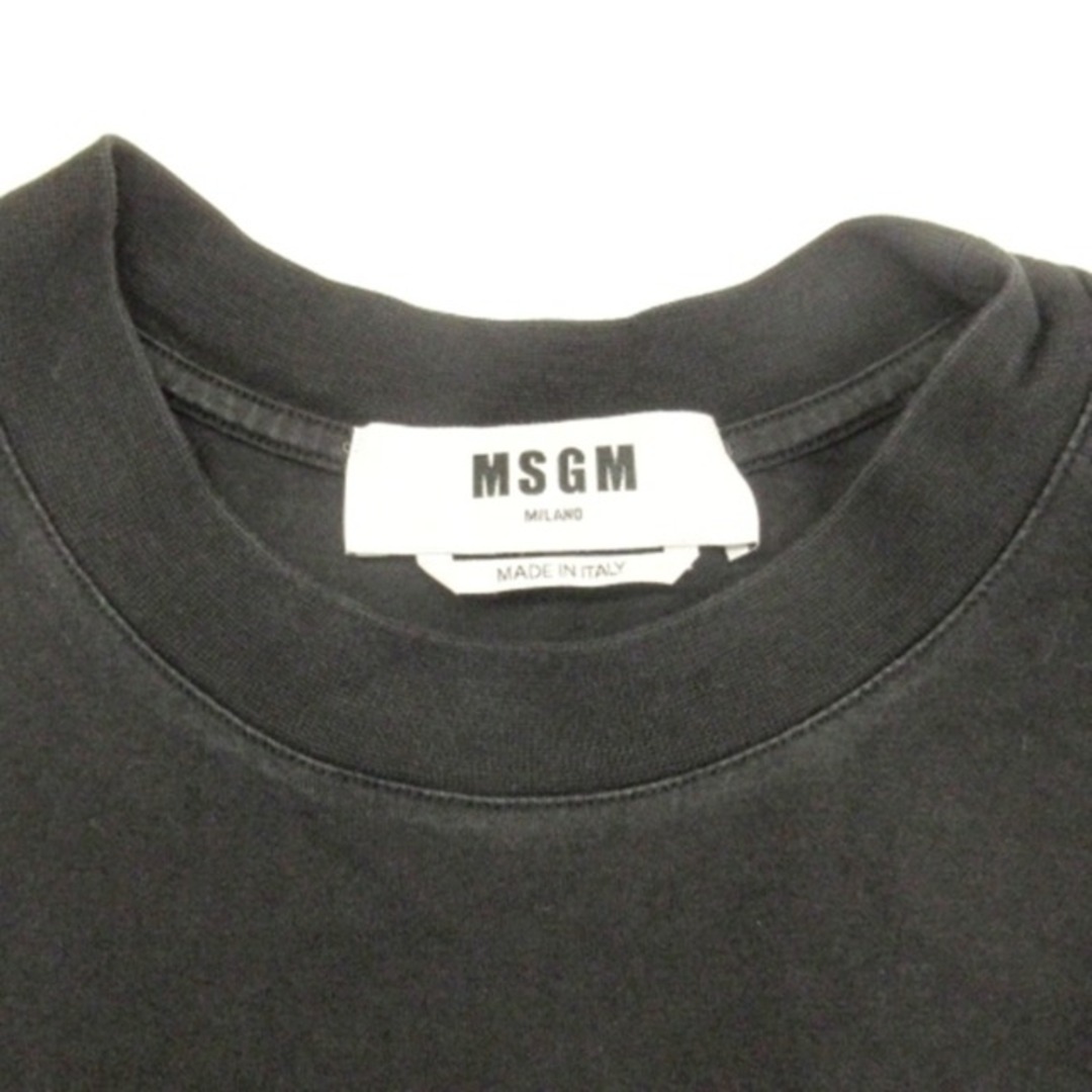 MSGM(エムエスジイエム)のエムエスジーエム MSGM Tシャツ カットソー 半袖 ロゴ ブラック XS メンズのトップス(Tシャツ/カットソー(半袖/袖なし))の商品写真