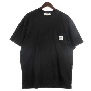 エムエスジイエム(MSGM)のエムエスジーエム MSGM Tシャツ カットソー 半袖 ロゴ ブラック XS(Tシャツ/カットソー(半袖/袖なし))