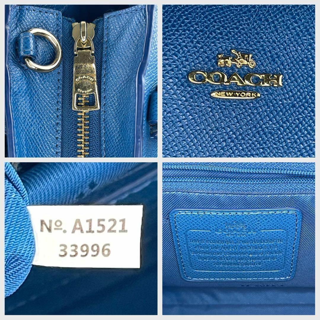 COACH(コーチ)のCOACH　コーチ　ハンドバッグ　ショルダーバッグ　2way　ブルー　A143 レディースのバッグ(ハンドバッグ)の商品写真