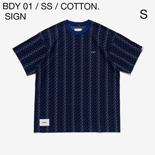 ダブルタップス(W)taps)のWTAPS 24SS BDY 01 SS COTTON. SIGN BLUE S(Tシャツ/カットソー(半袖/袖なし))