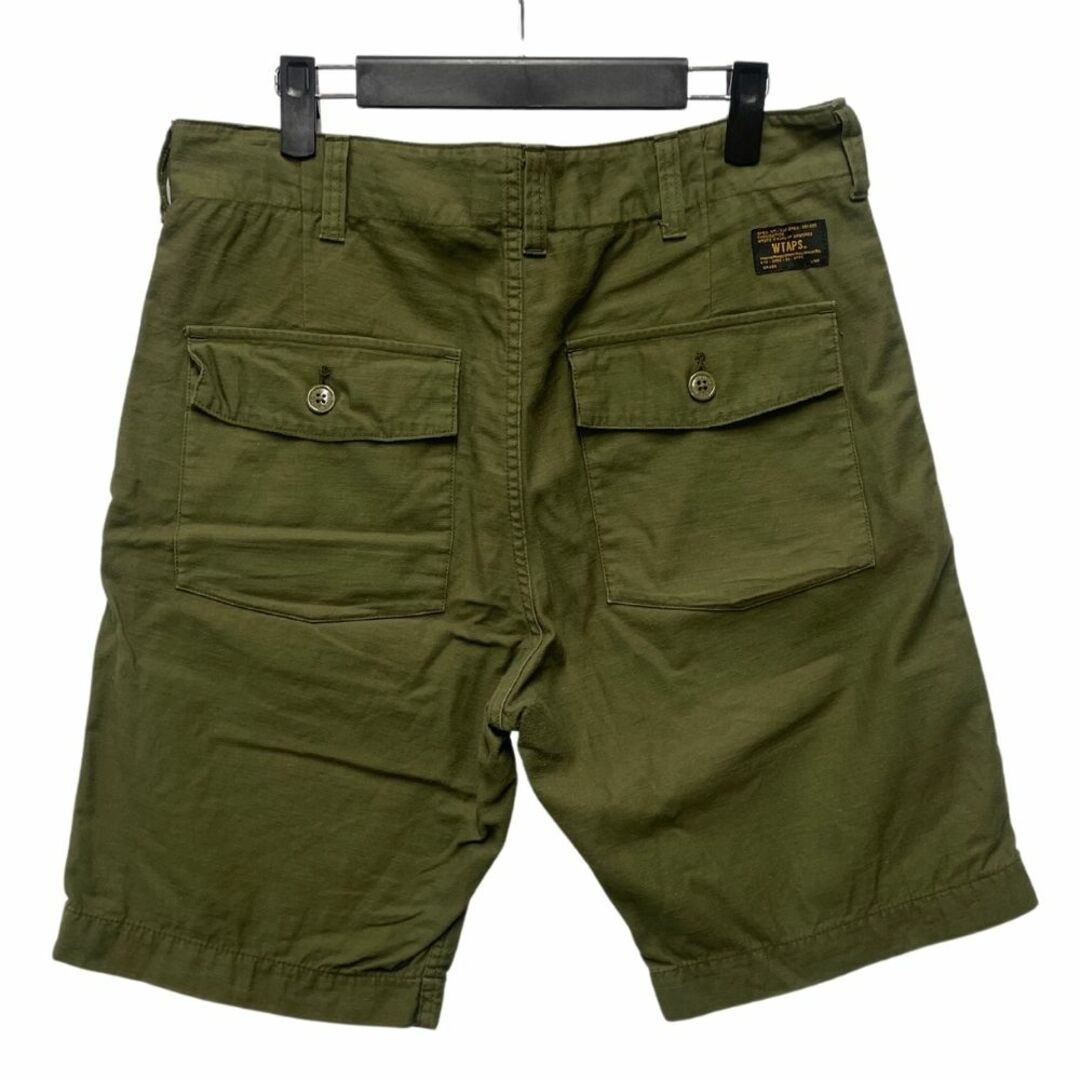 W)taps(ダブルタップス)のWTAPS ダブルタップス 17SS BUDS SHORTS / SHORTS COTTON SATIN ショーツ オリーブ サイズ3 正規品 / B5303 メンズのパンツ(ショートパンツ)の商品写真