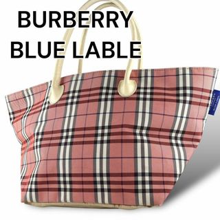 バーバリーブルーレーベル(BURBERRY BLUE LABEL)のバーバリーブルーレーベル　トートバッグ　ショルダーバッグ　ピンク　A145(トートバッグ)