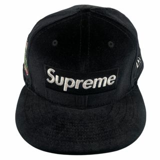 シュプリーム(Supreme)のSUPREME シュプリーム Velour Box Logo New Era ベロア キャップ ブラック サイズ7 3/4 正規品 / 34284(キャップ)