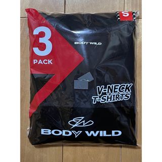 【未開封品】BODY WILD ＶネックTシャツ 黒3枚パック メンズ Sサイズ