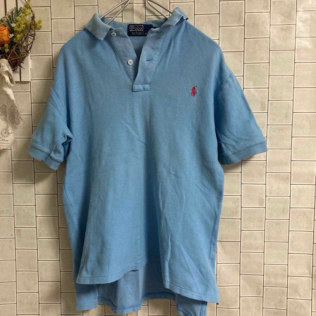 POLO RALPH LAUREN(ポロラルフローレン)のPOLO RALPH LAUREN⭐️ポロラルフローレン⭐️水色⭐️ メンズのトップス(ポロシャツ)の商品写真