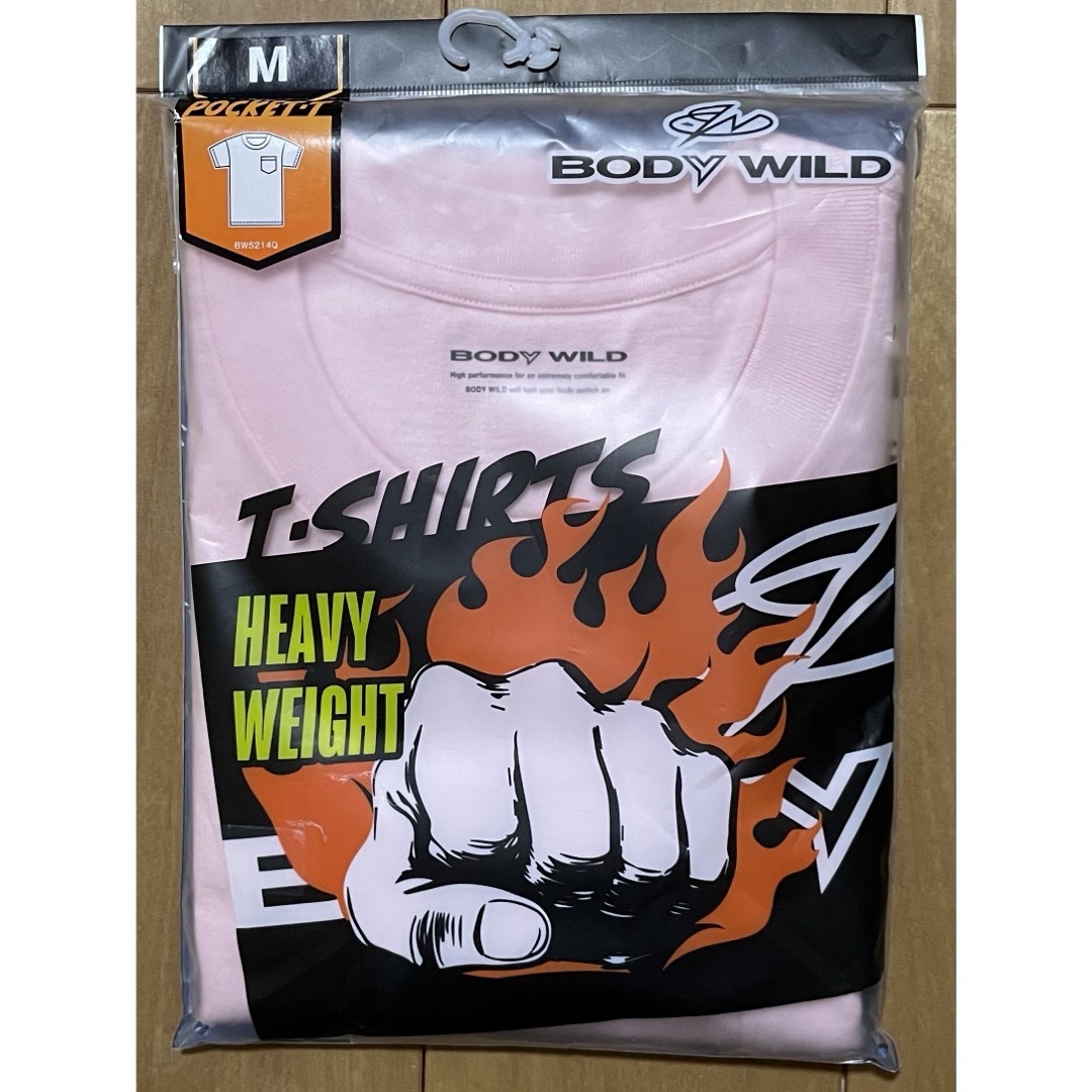 GUNZE(グンゼ)の【未開封品】BODY WILD ポケット付き Tシャツ ピンク メンズ Mサイズ メンズのトップス(Tシャツ/カットソー(半袖/袖なし))の商品写真