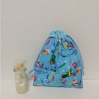 ピクミン 巾着 ハンドメイド(外出用品)