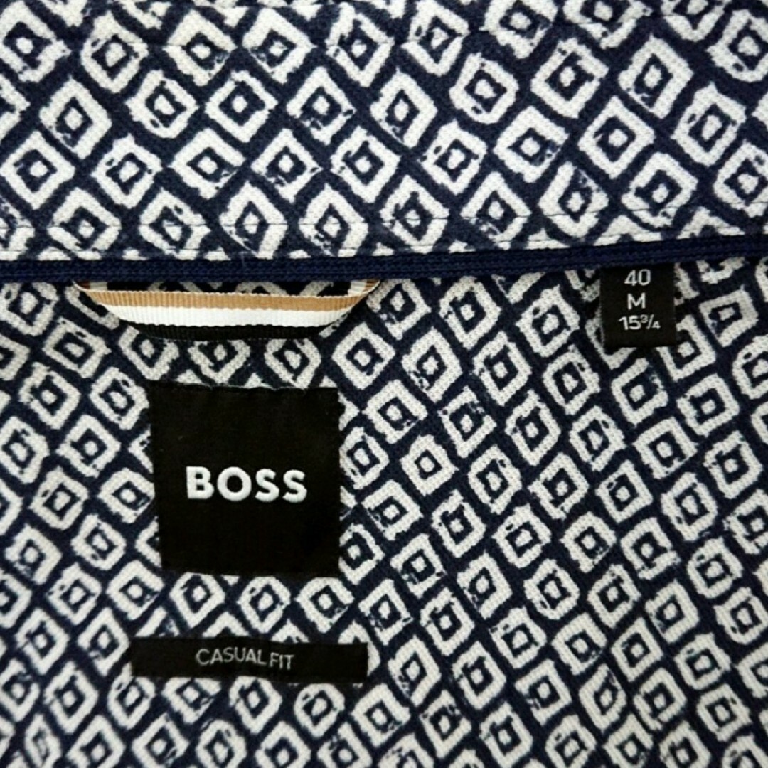 HUGO BOSS(ヒューゴボス)の美品 HUGO BOSS ヒューゴボス 総柄 長袖 シャツ メンズのトップス(シャツ)の商品写真