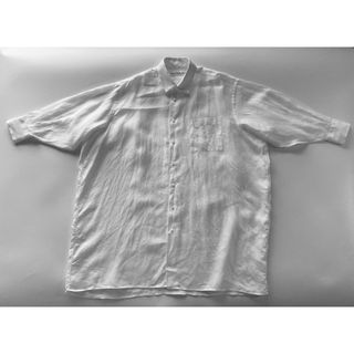 INDIVIDUALIZED SHIRTS米国製 リネンシャツ F ホワイト 