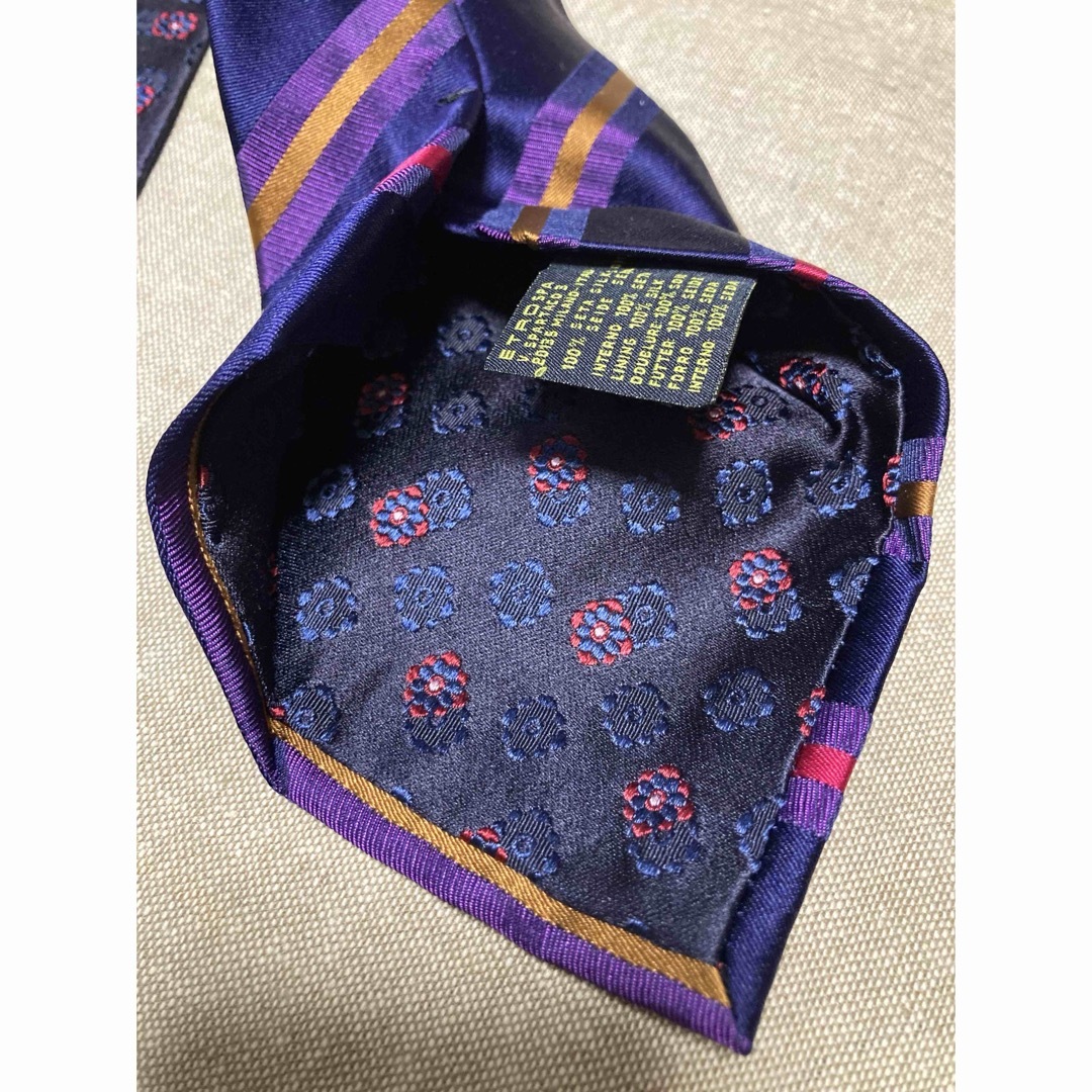 ETRO(エトロ)の【未使用品】ETRO／エトロ／シルクタイ／ストライプ／ペイズリー／切り替え／伊製 メンズのファッション小物(ネクタイ)の商品写真