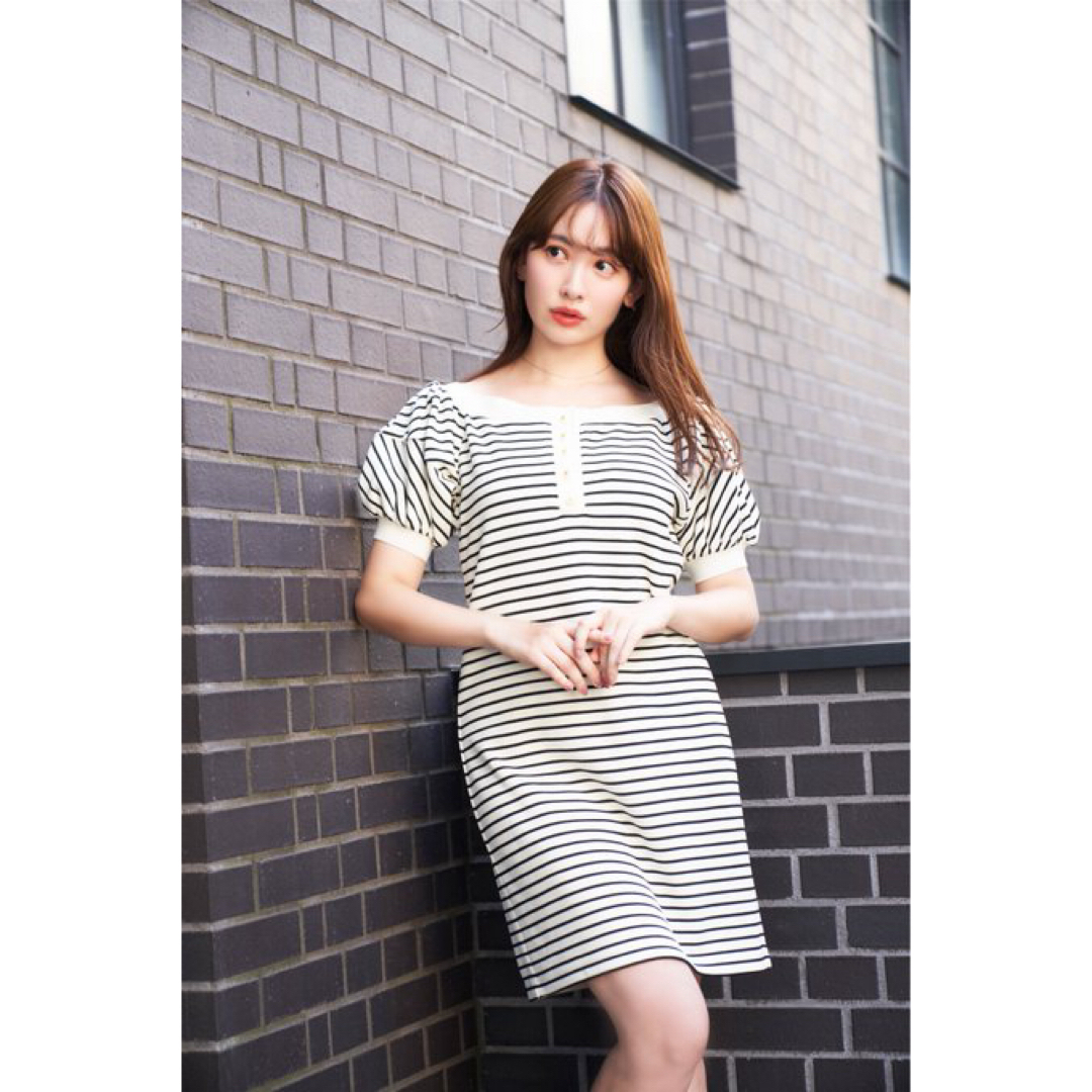 Her lip to(ハーリップトゥ)のHerlipto Saint-Tropez Striped Mini Dress レディースのワンピース(ミニワンピース)の商品写真