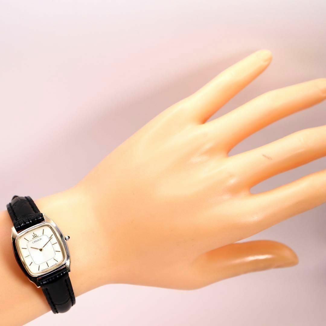 CREDOR(クレドール)のCREDOR スクエア ゴールド レディース腕時計 384 レディースのファッション小物(腕時計)の商品写真