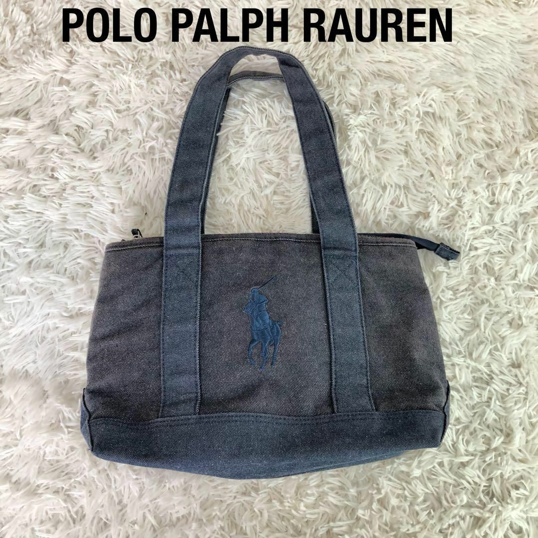 POLO RALPH LAUREN(ポロラルフローレン)のポロラルフローレンデニムトートバッグ　POLO RALPH LAUREN レディースのバッグ(トートバッグ)の商品写真