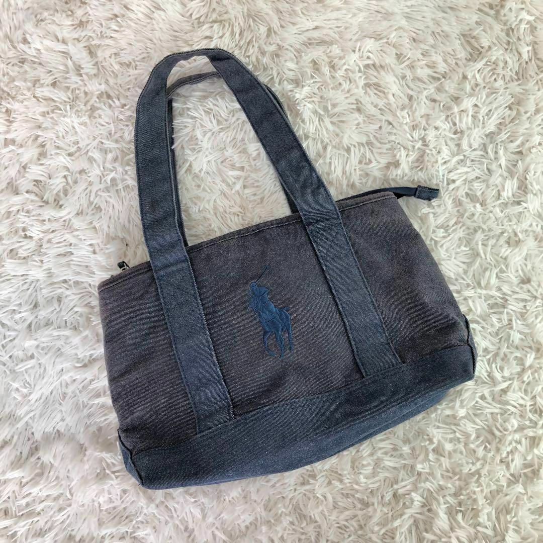 POLO RALPH LAUREN(ポロラルフローレン)のポロラルフローレンデニムトートバッグ　POLO RALPH LAUREN レディースのバッグ(トートバッグ)の商品写真