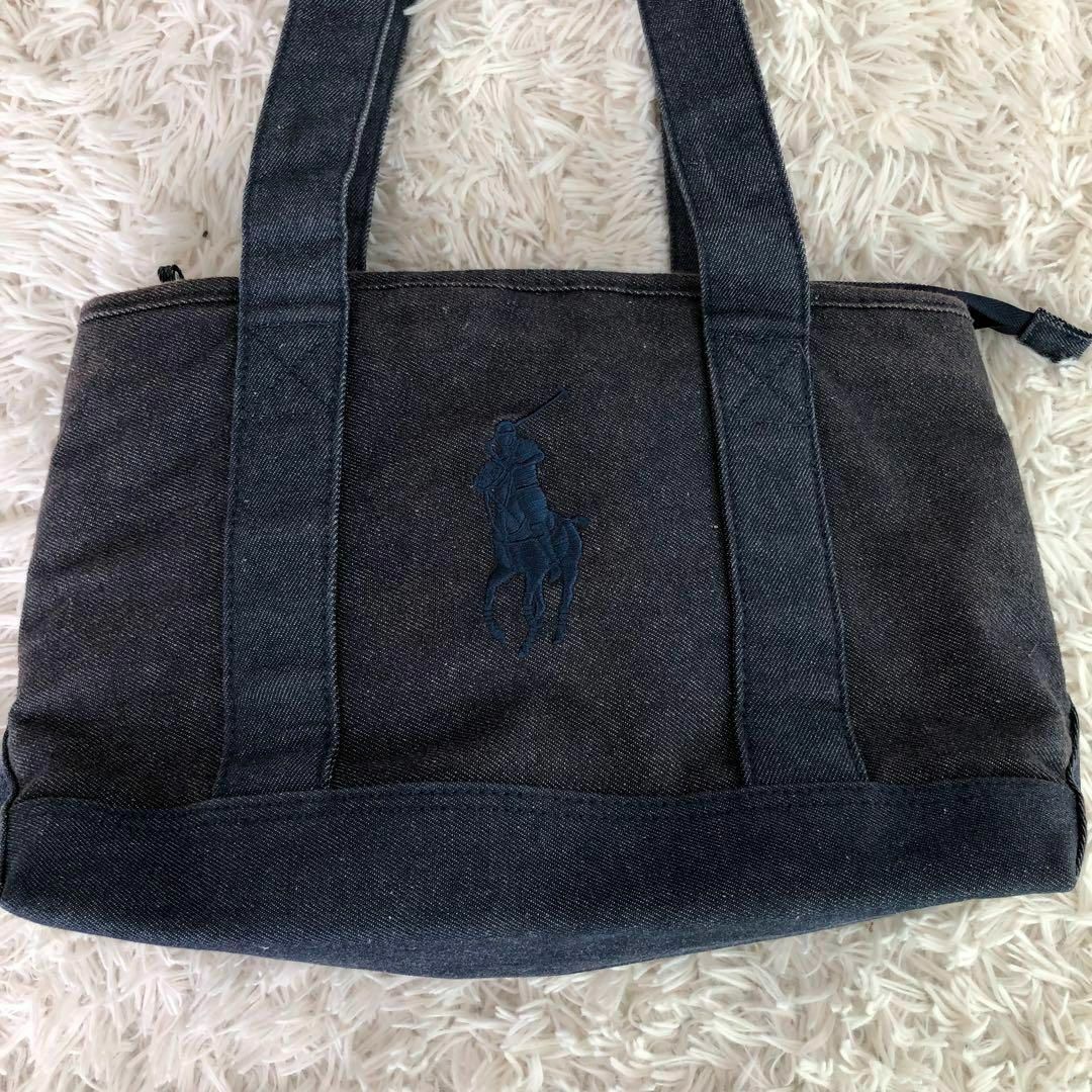 POLO RALPH LAUREN(ポロラルフローレン)のポロラルフローレンデニムトートバッグ　POLO RALPH LAUREN レディースのバッグ(トートバッグ)の商品写真