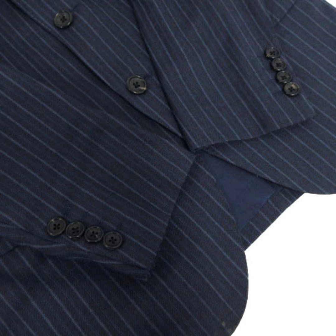 other(アザー)のイシェ ichee スーツ 日本製 ウール混 ストライプ 紺 青 水色 AS メンズのスーツ(スーツジャケット)の商品写真