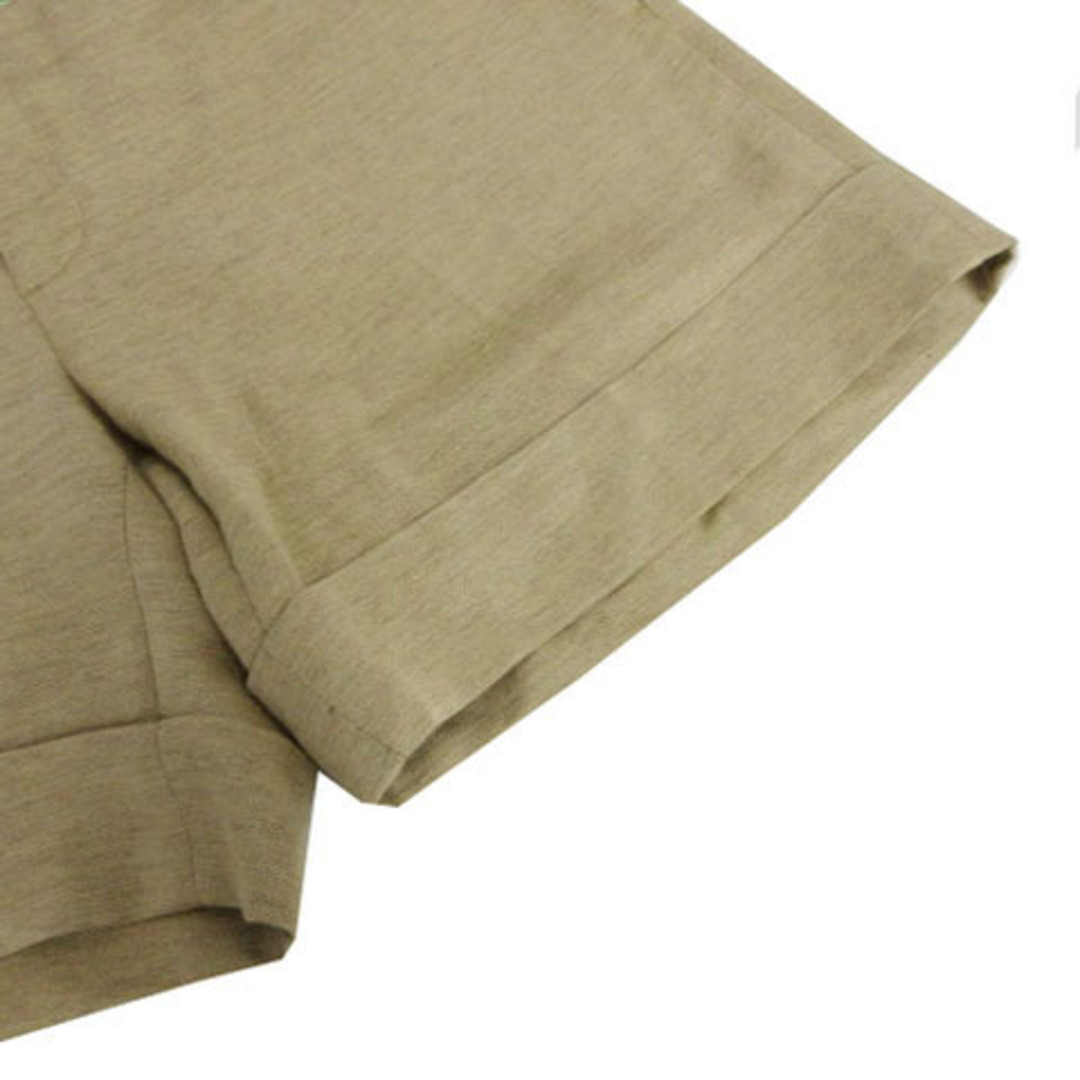 UNITED ARROWS(ユナイテッドアローズ)のユナイテッドアローズ ショートパンツ 裾ダブル 半光沢 ベージュ 白 緑 38 レディースのパンツ(ショートパンツ)の商品写真
