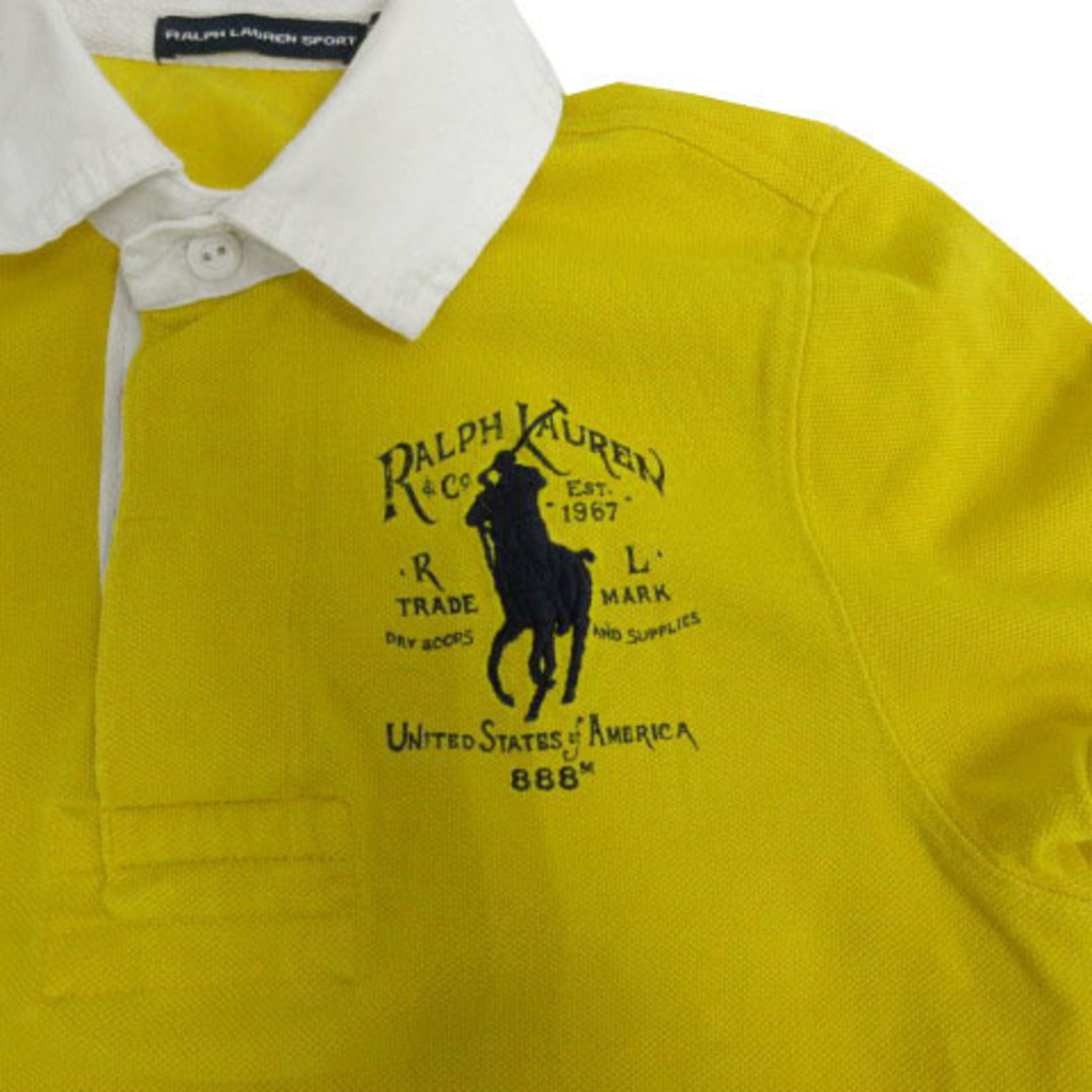 other(アザー)のRALPH LAUREN SPORT ポロシャツ ビックポニー刺繍 黄 白 XS レディースのトップス(ポロシャツ)の商品写真
