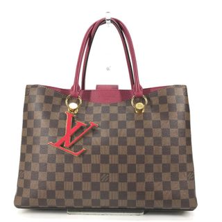 ルイヴィトン(LOUIS VUITTON)のルイヴィトン LOUIS VUITTON LVリバーサイド  N40052 ダミエ 肩掛け トートバッグ 2WAY ショルダーバッグ ダミエキャンバス リドゥヴァン レッド 美品(ショルダーバッグ)