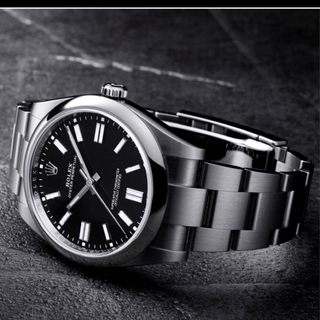 ロレックス(ROLEX)のロレックス　オイスターパーペチュアル41 ブラック　124300(腕時計(アナログ))