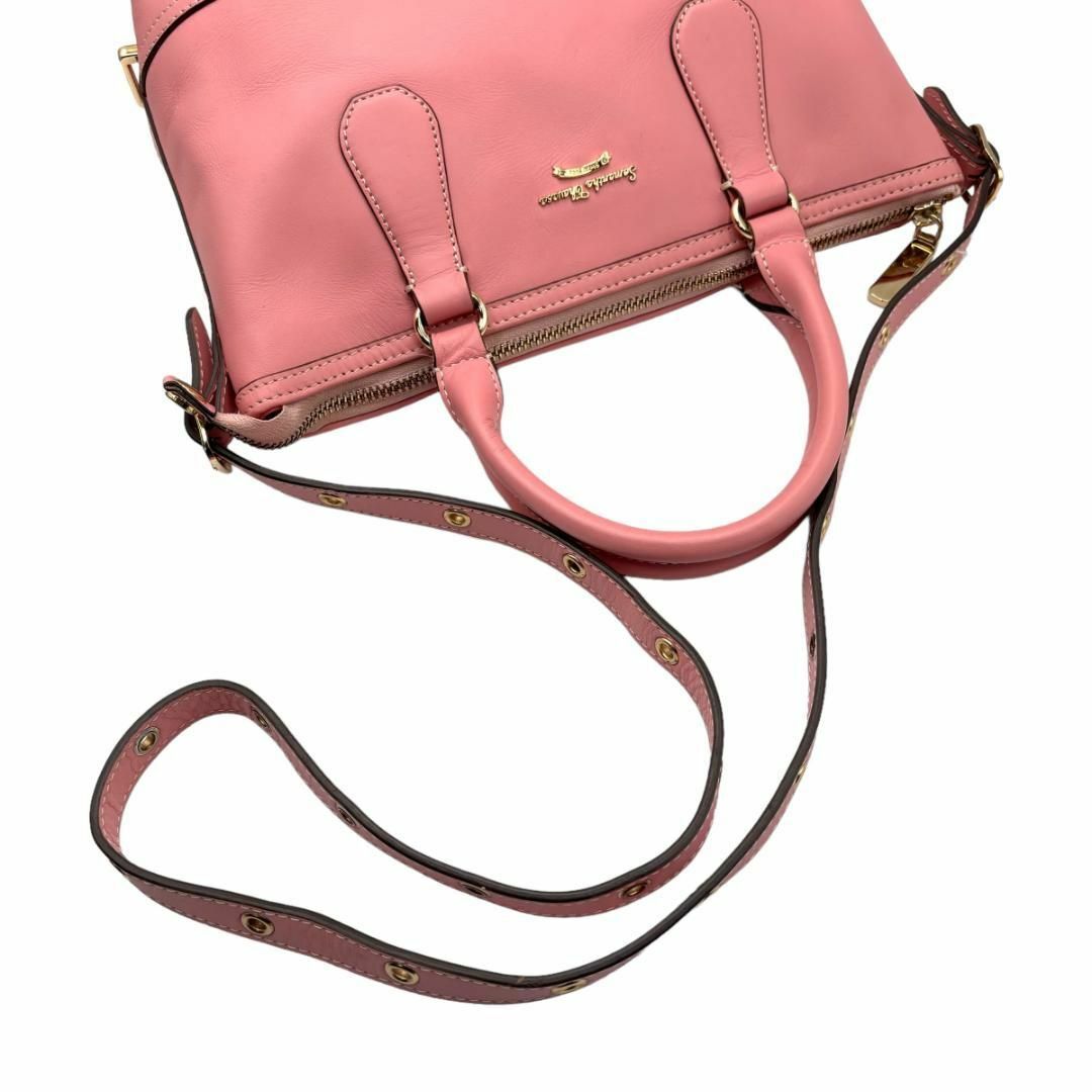 Samantha Thavasa(サマンサタバサ)のサマンサタバサ　ハンドバッグ　ショルダー　ピンク　2way レザー　A265 レディースのバッグ(ショルダーバッグ)の商品写真