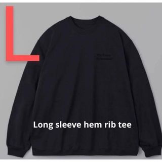 ワンエルディーケーセレクト(1LDK SELECT)のennoy Long sleeve hem rib tee BLACK L(Tシャツ/カットソー(七分/長袖))