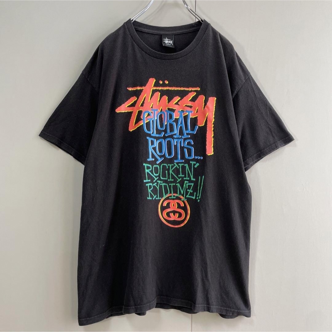 STUSSY(ステューシー)の【2点おまとめ】stussyショーンフォントマルチカラーTシャツ古着半袖. メンズのトップス(Tシャツ/カットソー(半袖/袖なし))の商品写真