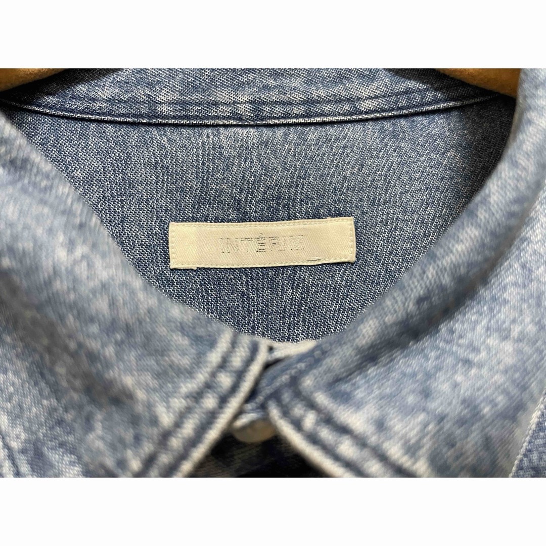 新品 INTERIM インテリムダウン デニムシャツ サイズ4 新品 INTERIM インテリムダウン デニムシャツ サイズ4