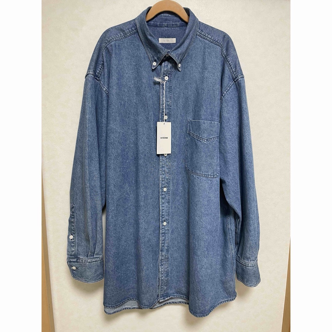 新品 INTERIM インテリムダウン デニムシャツ サイズ4 新品 INTERIM インテリムダウン デニムシャツ サイズ4