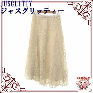 JUSGLITTY - JUSGLITTY ジャスグリッティー スカート ロングスカート 花柄 レース