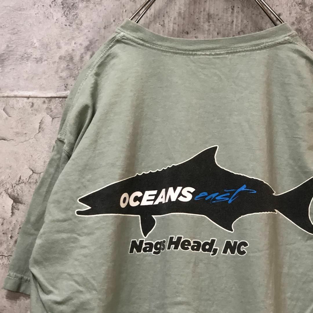 OCEANS サカナ 胸ポケ ワンポイント USA輸入 Tシャツ メンズのトップス(Tシャツ/カットソー(半袖/袖なし))の商品写真