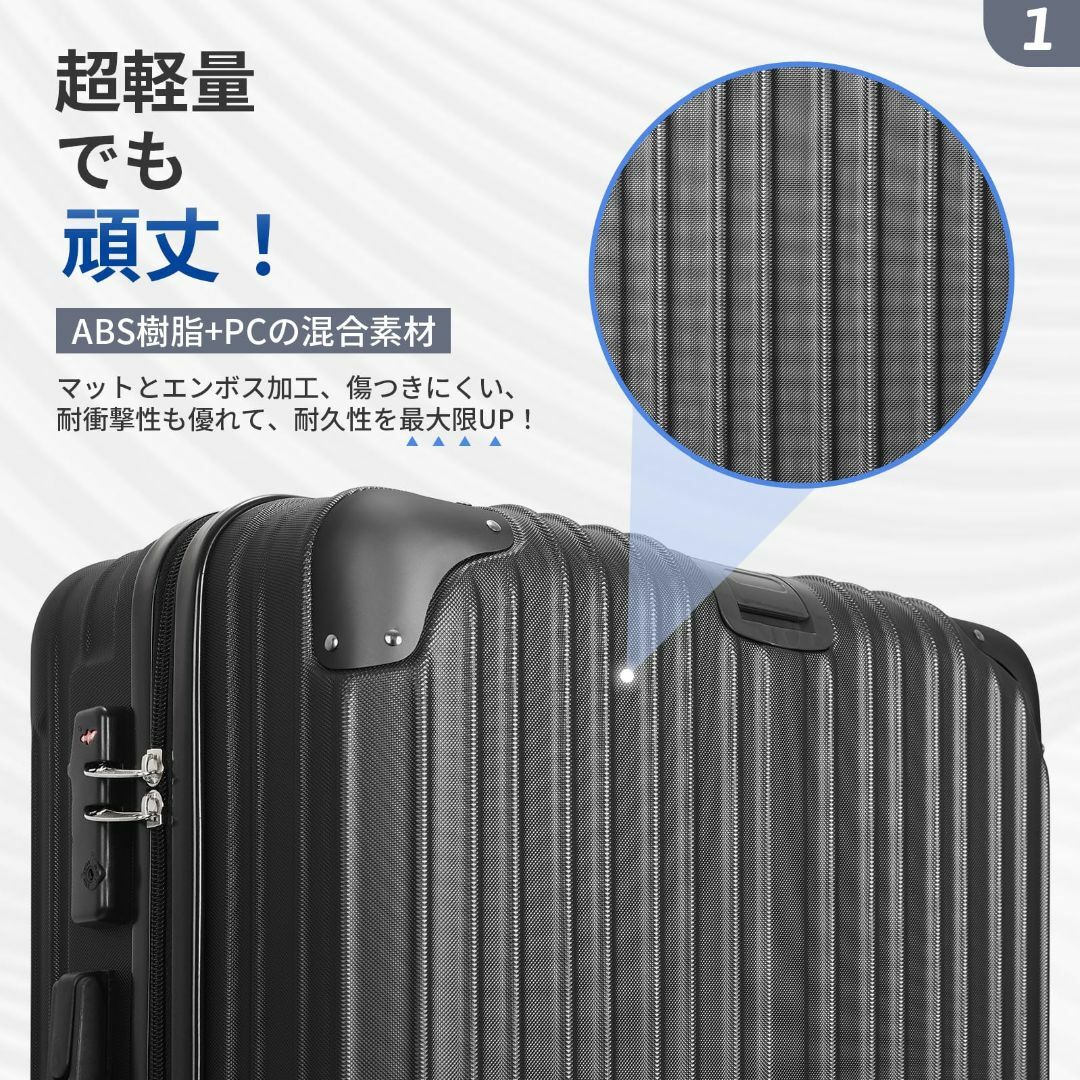 【色: Black】[TRIPJOYY] スーツケース キャリーケース キャリー その他のその他(その他)の商品写真