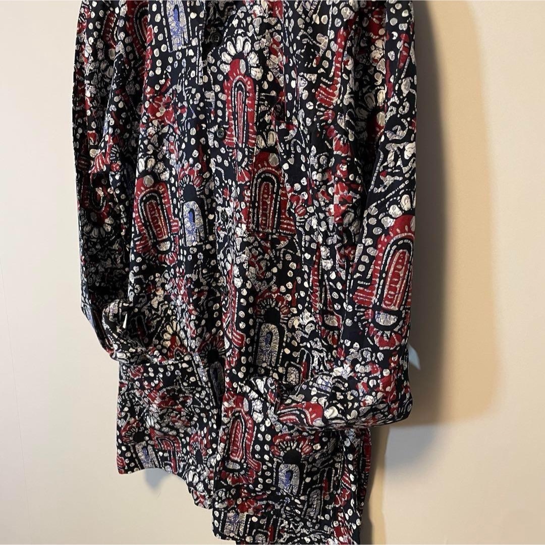 VINTAGE(ヴィンテージ)の【総柄レトロシャツ◎】vintage Batik Aoli 90s古着長袖 メンズのトップス(シャツ)の商品写真