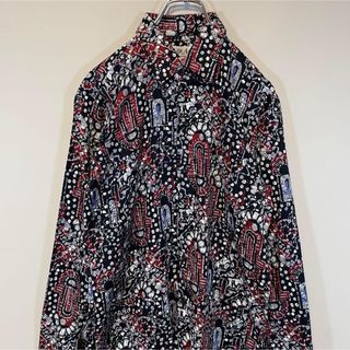 ヴィンテージ(VINTAGE)の【総柄レトロシャツ◎】vintage Batik Aoli 90s古着長袖(シャツ)