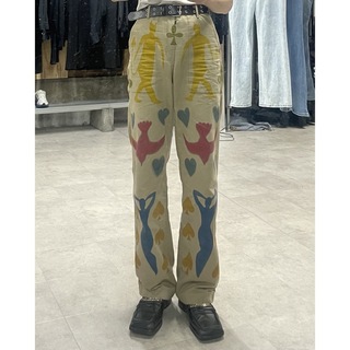 wide straight memorial pants【Stefancook】