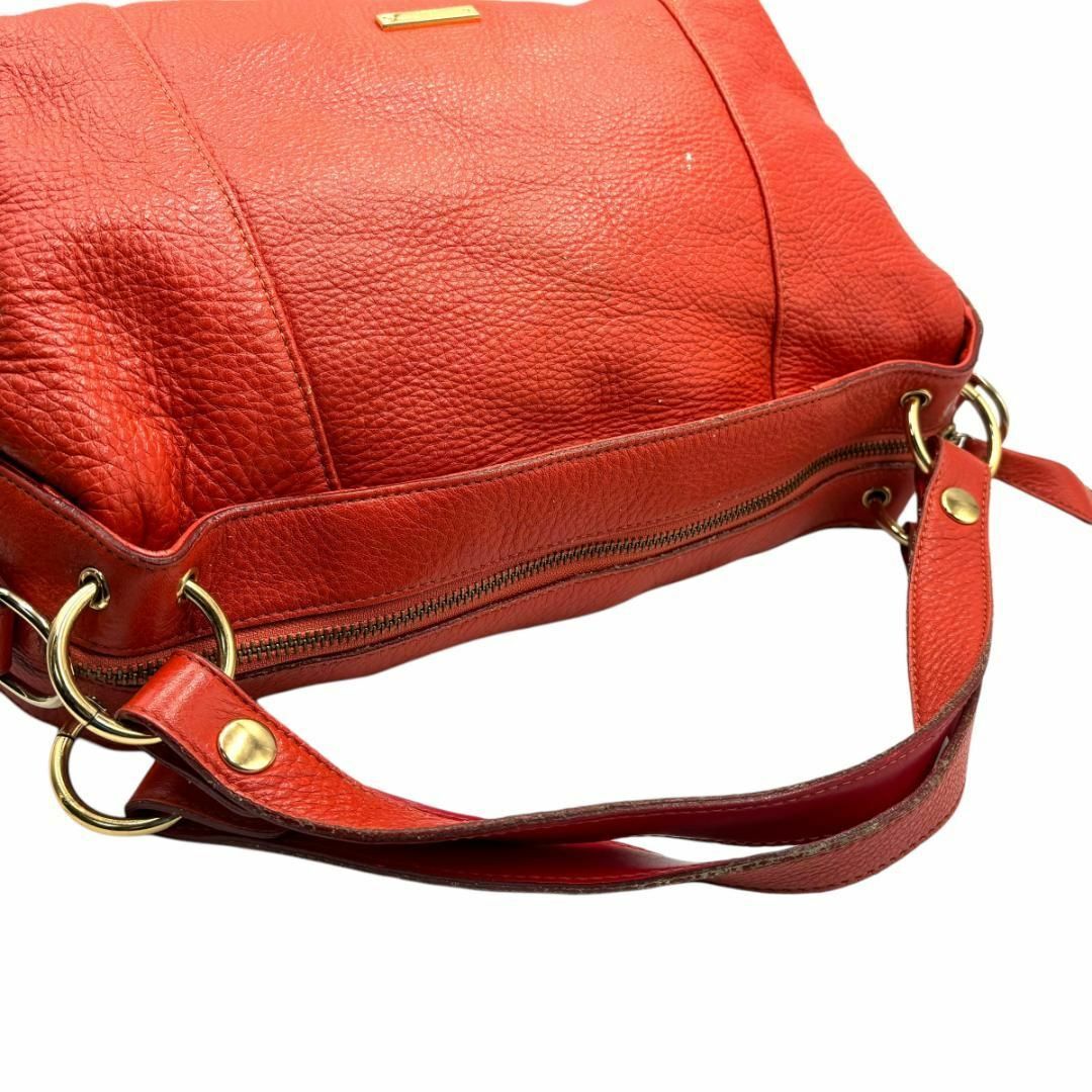 Samantha Thavasa(サマンサタバサ)のサマンサタバサ　ハンドバッグ　ブラウン　オレンジ　レザー　A254 レディースのバッグ(ハンドバッグ)の商品写真