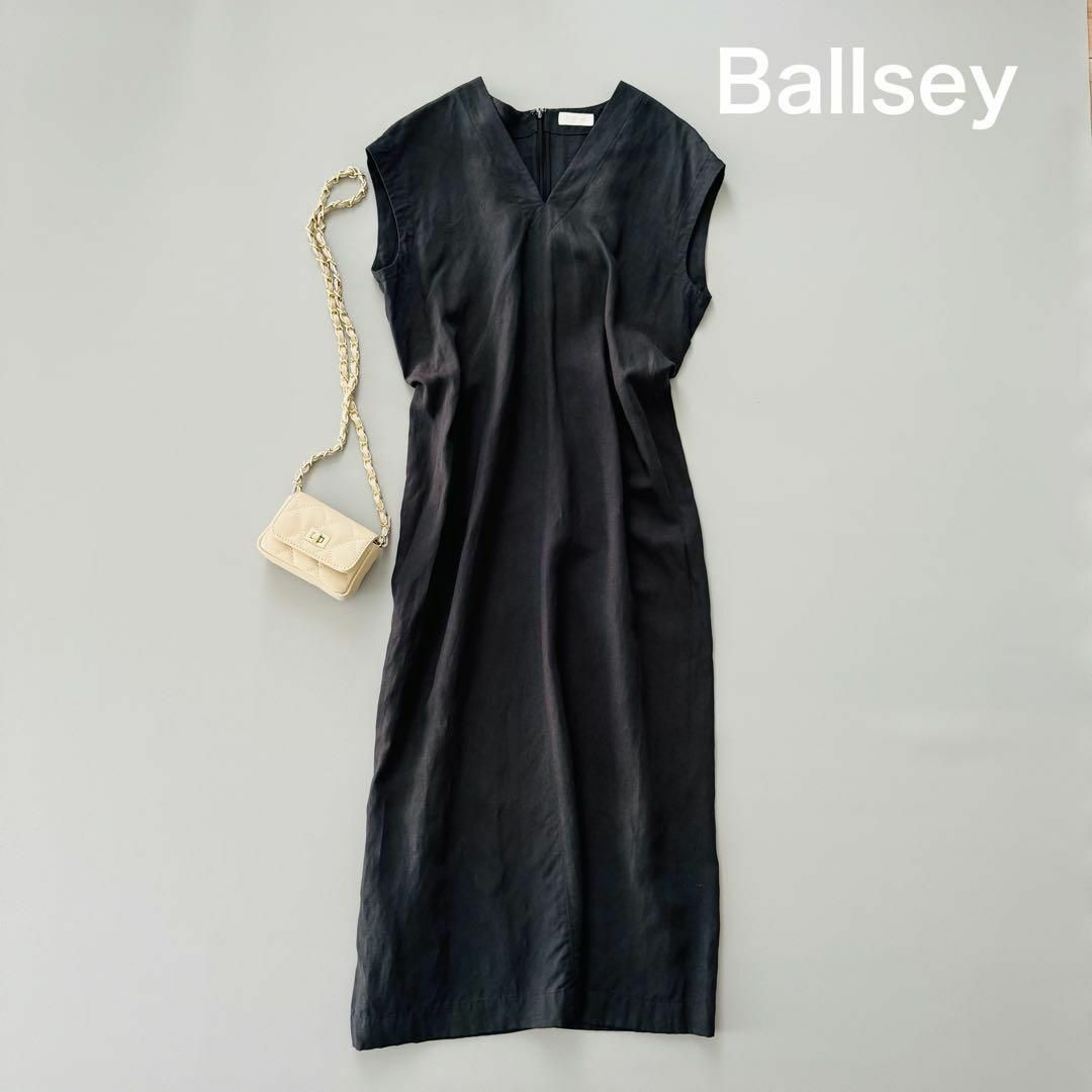 Ballsey(ボールジィ)のBallsey セルロースリネン バックタックワンピース レディースのワンピース(ロングワンピース/マキシワンピース)の商品写真