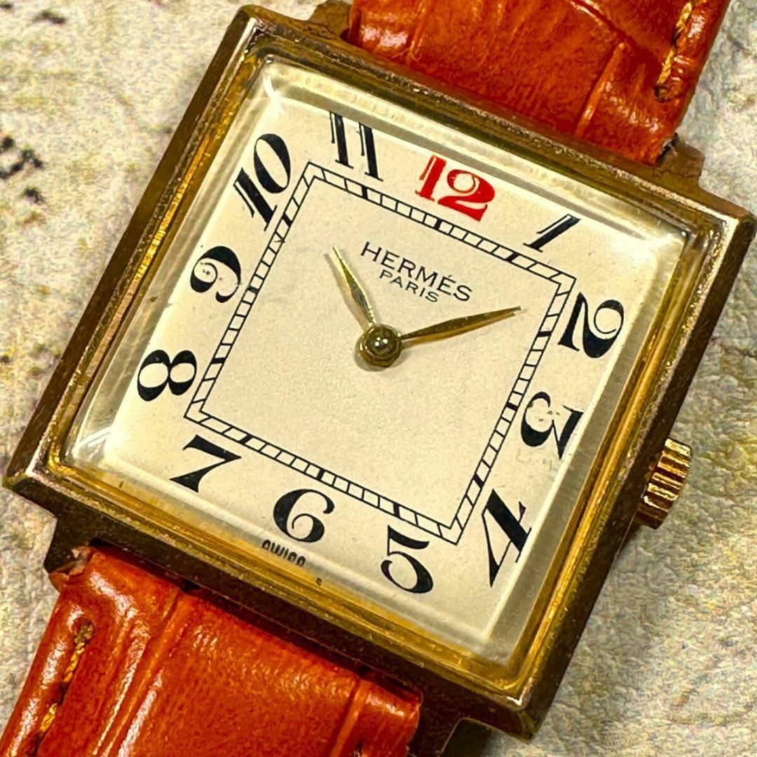 Hermes(エルメス)のエルメス レクタンギュラー 1940年 アンティーク ビンテージ 腕時計 971 メンズの時計(腕時計(アナログ))の商品写真