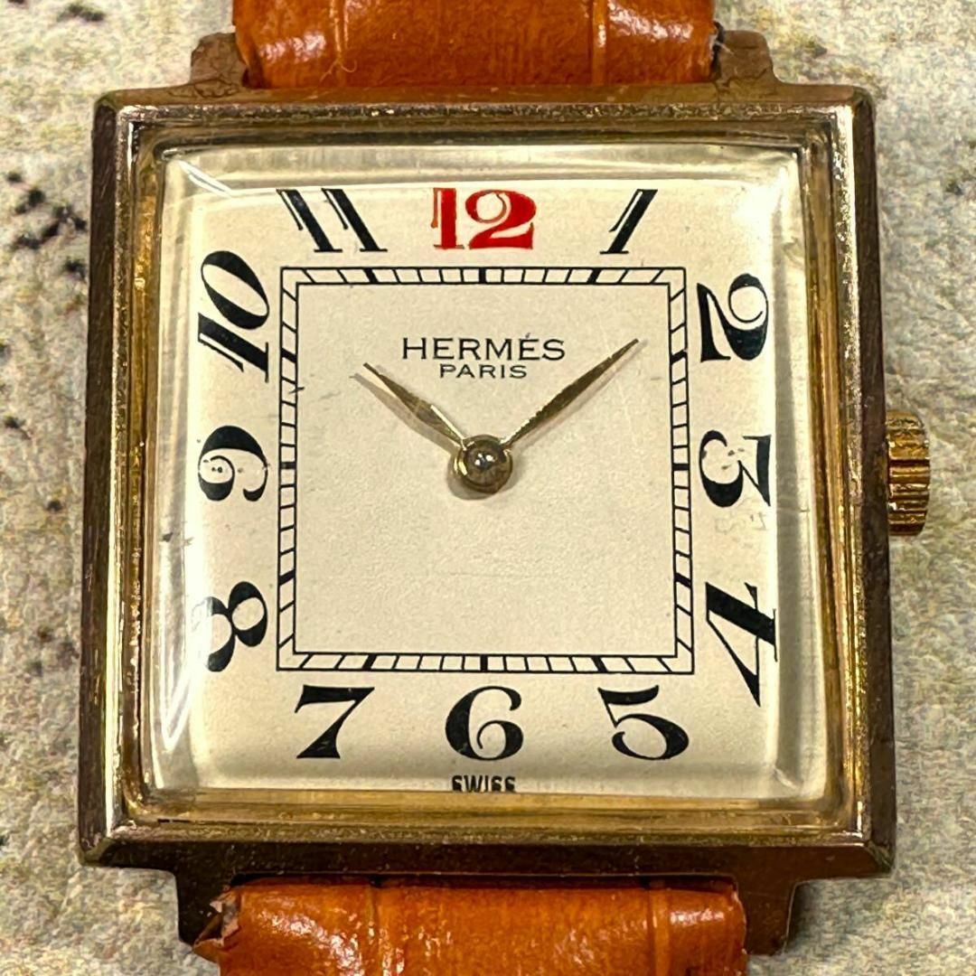 Hermes(エルメス)のエルメス レクタンギュラー 1940年 アンティーク ビンテージ 腕時計 971 メンズの時計(腕時計(アナログ))の商品写真