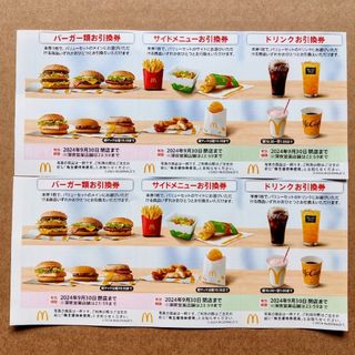 マクドナルド　株主優待券　2シート(フード/ドリンク券)