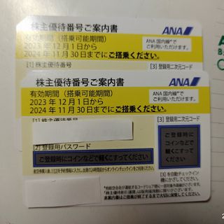 エーエヌエー(ゼンニッポンクウユ)(ANA(全日本空輸))のANA株主優待券(レストラン/食事券)